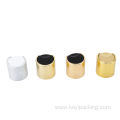 24mm gold disc top cap for bottle